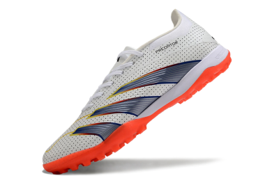 Adidas Predator 24 Elite TF Artificial Turf Soccer Shoes - White/Silver/Red