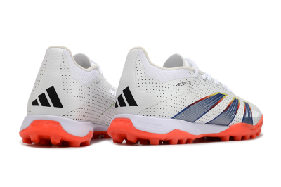 Adidas Predator 24 Elite TF Artificial Turf Soccer Shoes - White/Silver/Red
