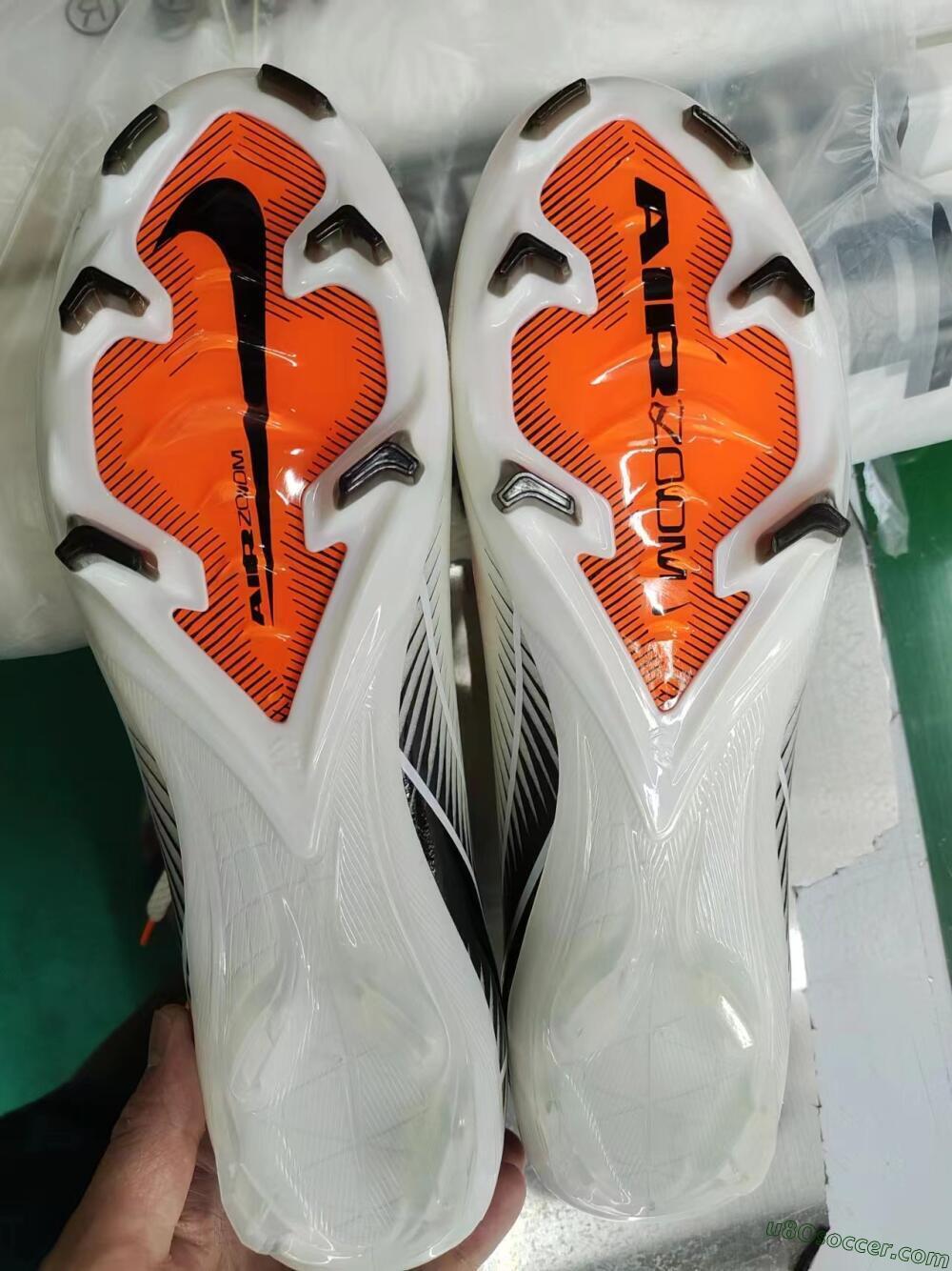 Nike Air Zoom Mercurial Superfly 10 Elite FG Firm Ground Soccer Cleats - White/Orange/Black