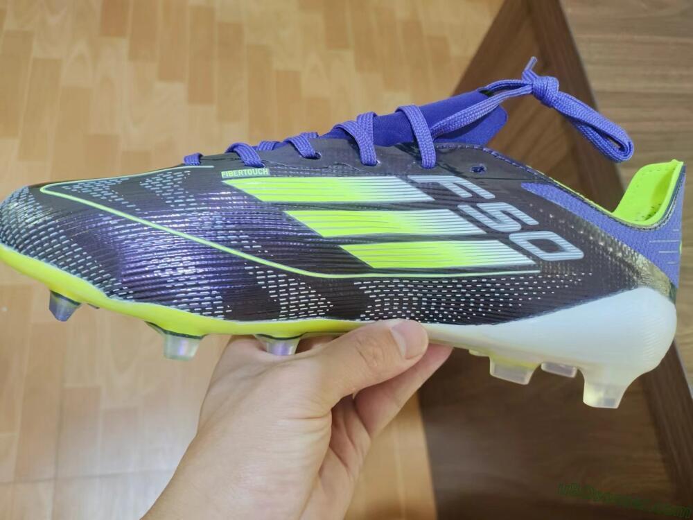 Adidas F50 Adizero FG Firm Ground Soccer Cleats - Purple/Yellow/White