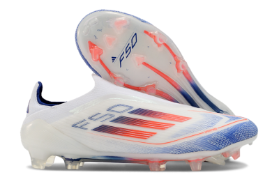 Adidas F50 Elite Laceless FG Firm Ground Soccer Cleats - Blue/Red/Beige