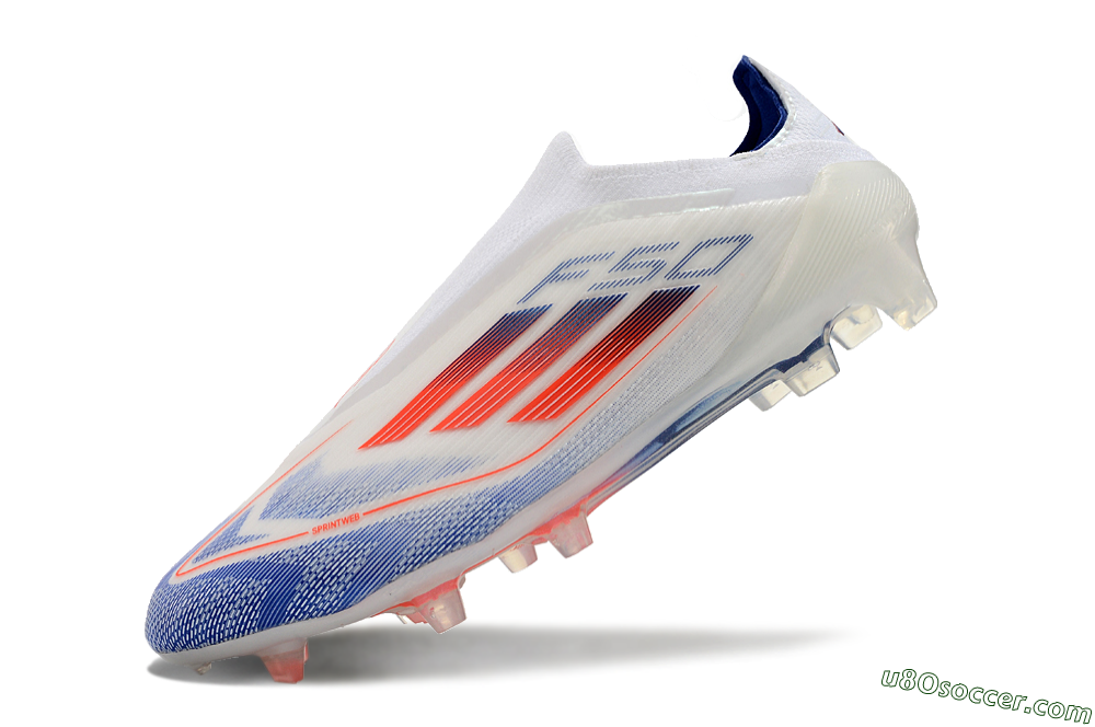 Adidas F50 Elite Laceless FG Firm Ground Soccer Cleats - Blue/Red/Beige 5