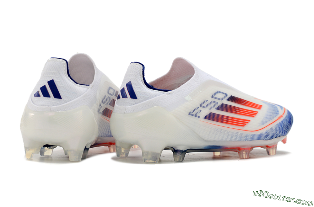 Adidas F50 Elite Laceless FG Firm Ground Soccer Cleats - Blue/Red/Beige 6