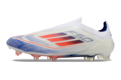 Adidas F50 Elite Laceless FG Firm Ground Soccer Cleats - Blue/Red/Beige