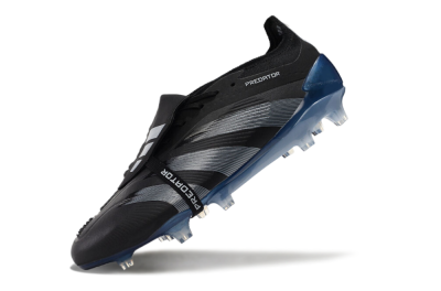 Adidas Predator Elite Tongue FG Firm Ground Soccer Cleats - Black/Silver/Blue