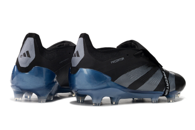 Adidas Predator Elite Tongue FG Firm Ground Soccer Cleats - Black/Silver/Blue