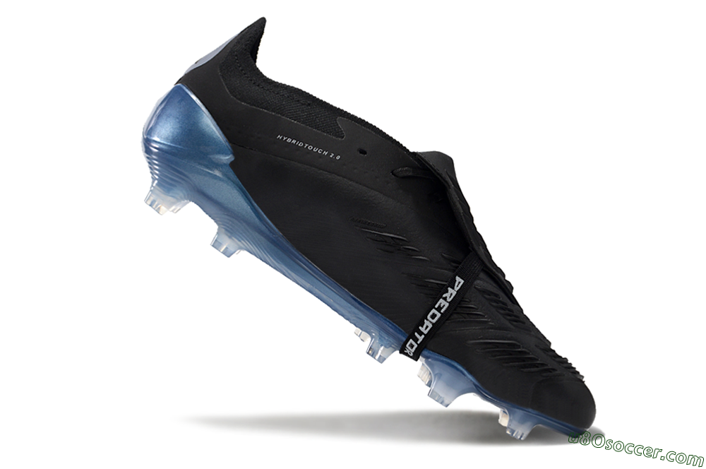 Adidas Predator Elite Tongue FG Firm Ground Soccer Cleats - Black/Silver/Blue 4