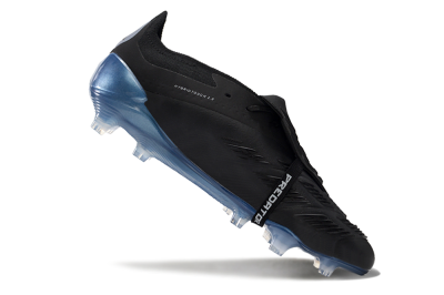 Adidas Predator Elite Tongue FG Firm Ground Soccer Cleats - Black/Silver/Blue