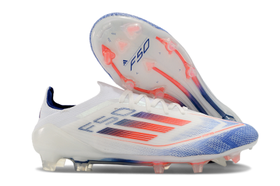 Adidas F50 Elite FG Firm Ground Soccer Cleats - Blue/Red/Beige