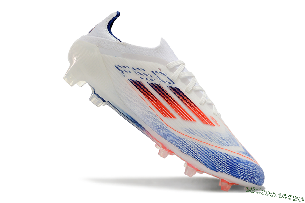 Adidas F50 Elite FG Firm Ground Soccer Cleats - Blue/Red/Beige 4