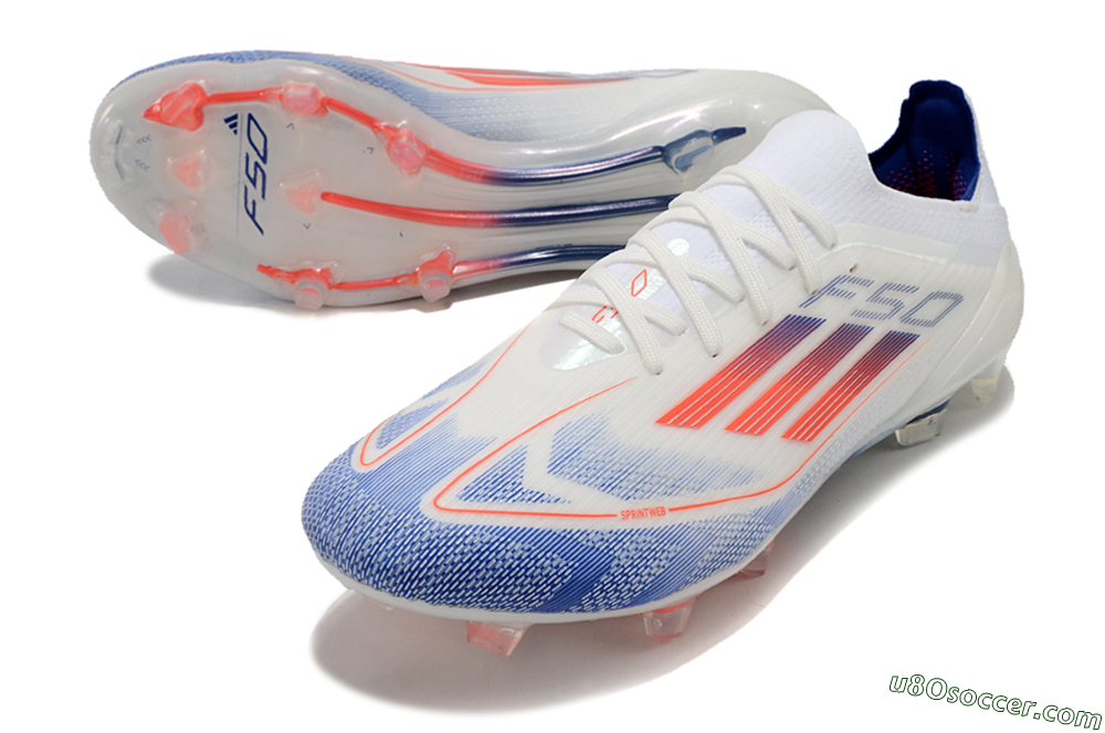 Adidas F50 Elite FG Firm Ground Soccer Cleats - Blue/Red/Beige 3