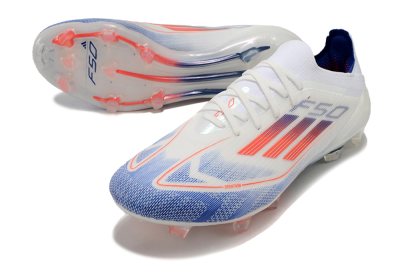 Adidas F50 Elite FG Firm Ground Soccer Cleats - Blue/Red/Beige