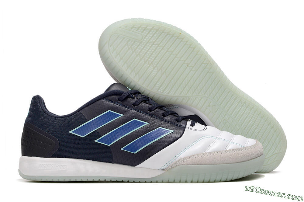 Adidas Top Sala Competition IC Indoor & Futsal Soccer Shoes - White/Black/Blue 1