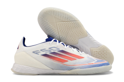 Adidas F50 Pro IC Indoor & Futsal Soccer Shoes - Blue/Red/Beige