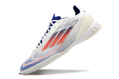 Adidas F50 Pro IC Indoor & Futsal Soccer Shoes - Blue/Red/Beige