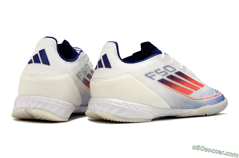 Adidas F50 Pro IC Indoor & Futsal Soccer Shoes - Blue/Red/Beige 6
