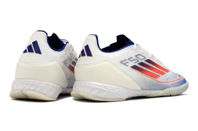 Adidas F50 Pro IC Indoor & Futsal Soccer Shoes - Blue/Red/Beige