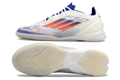 Adidas F50 Pro IC Indoor & Futsal Soccer Shoes - Blue/Red/Beige