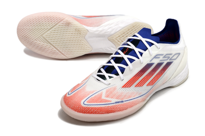 Adidas F50 Pro IC Indoor & Futsal Soccer Shoes - Blue/Red/Beige