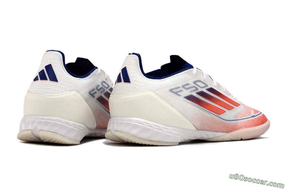 Adidas F50 Pro IC Indoor & Futsal Soccer Shoes - Blue/Red/Beige 6