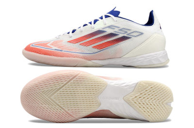 Adidas F50 Pro IC Indoor & Futsal Soccer Shoes - Blue/Red/Beige