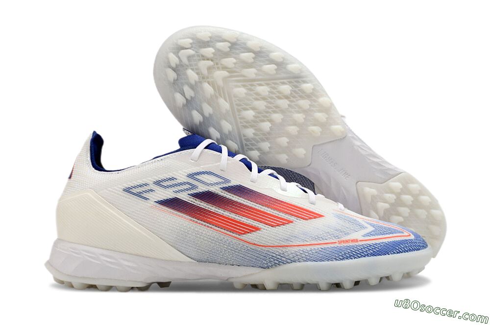 Adidas F50 Pro TF Artificial Turf Soccer Shoes - Blue/Red/Beige 1