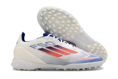 Adidas F50 Pro TF Artificial Turf Soccer Shoes - Blue/Red/Beige