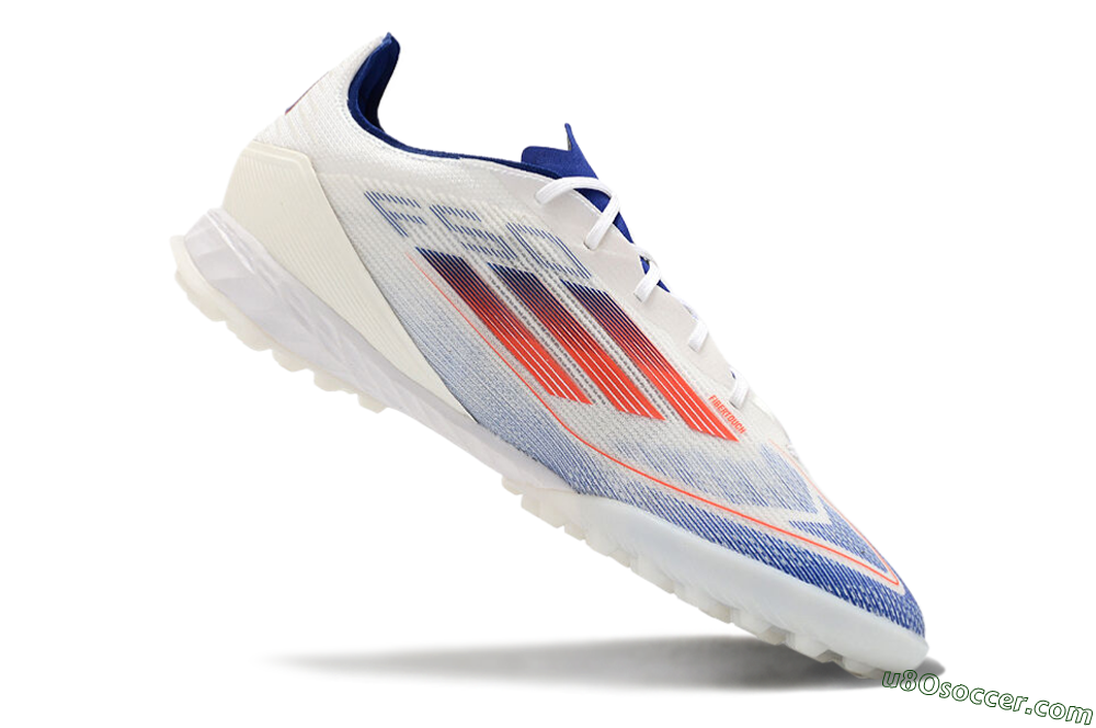 Adidas F50 Pro TF Artificial Turf Soccer Shoes - Blue/Red/Beige 4