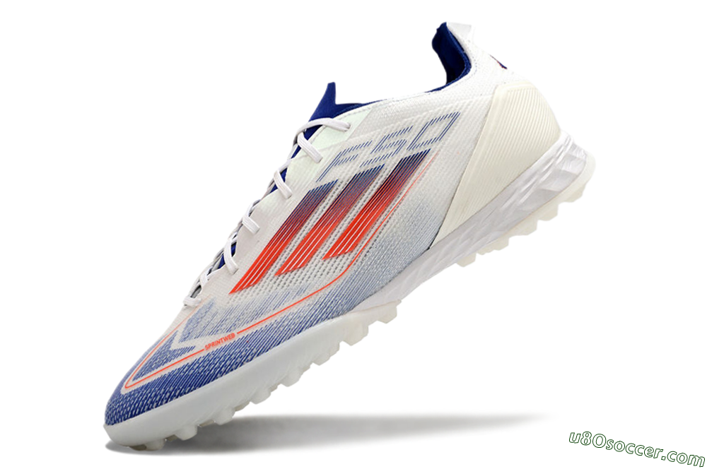 Adidas F50 Pro TF Artificial Turf Soccer Shoes - Blue/Red/Beige 5
