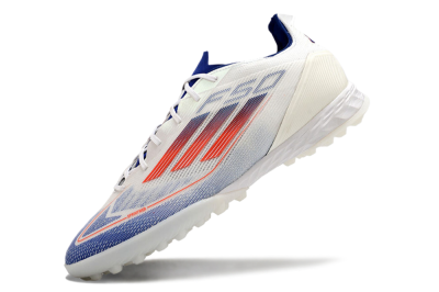 Adidas F50 Pro TF Artificial Turf Soccer Shoes - Blue/Red/Beige