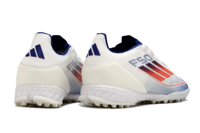 Adidas F50 Pro TF Artificial Turf Soccer Shoes - Blue/Red/Beige