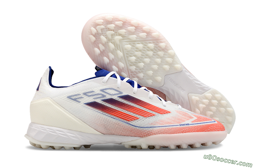 Adidas F50 Pro TF Artificial Turf Soccer Shoes - Blue/Red/Beige 1