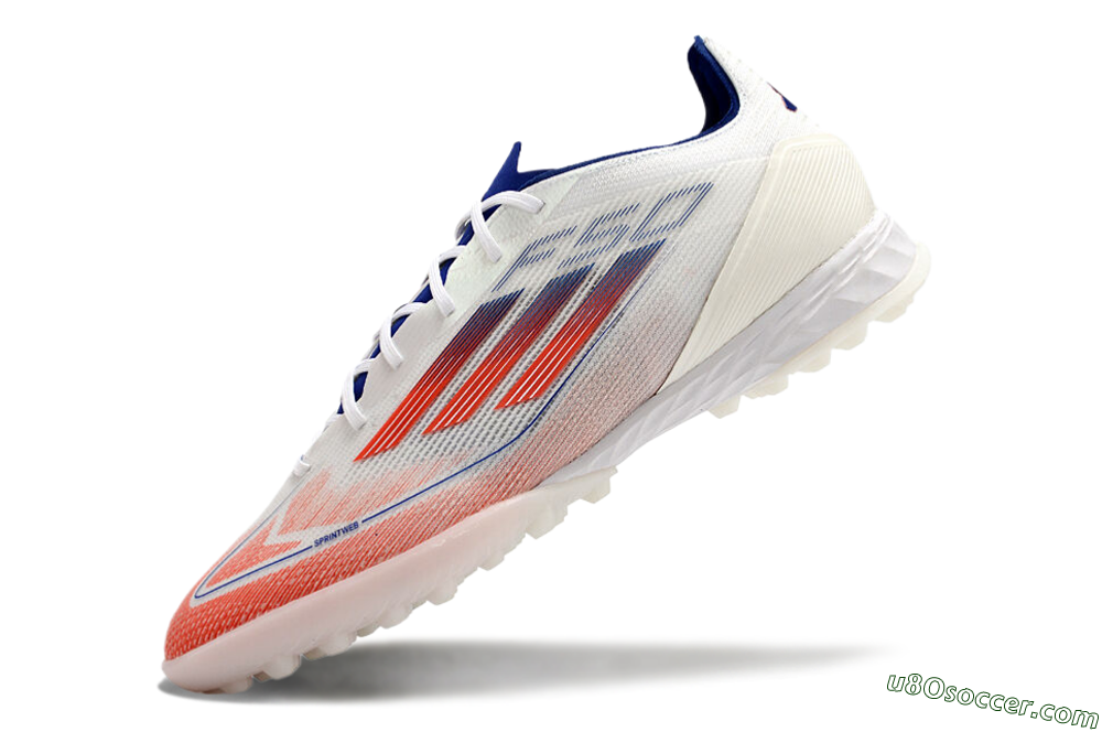 Adidas F50 Pro TF Artificial Turf Soccer Shoes - Blue/Red/Beige 5