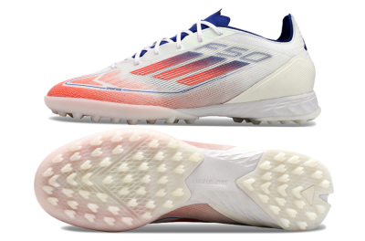 Adidas F50 Pro TF Artificial Turf Soccer Shoes - Blue/Red/Beige