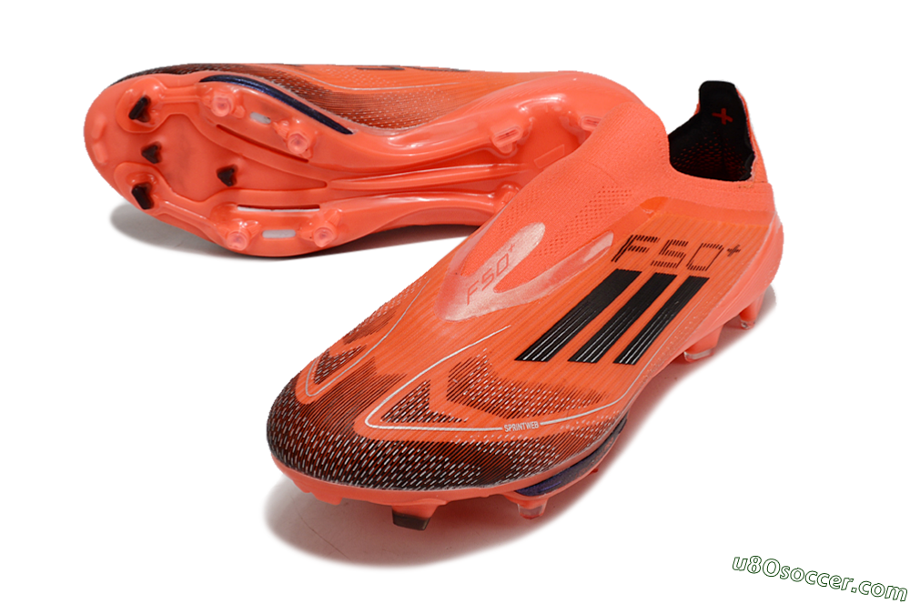Adidas F50 Lightstrike Pro Laceless FG Firm Ground Soccer Cleats - Red/Black/White 3