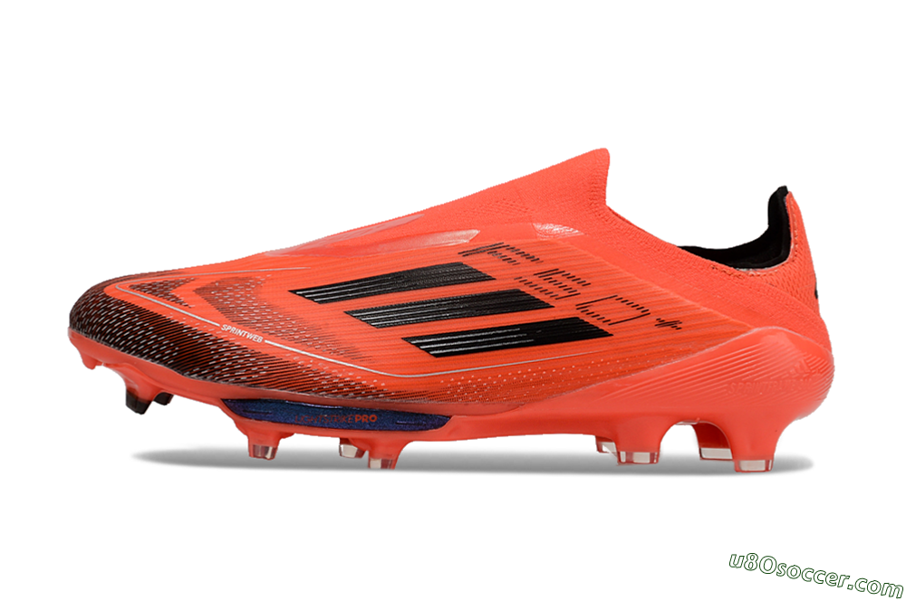 Adidas F50 Lightstrike Pro Laceless FG Firm Ground Soccer Cleats - Red/Black/White 2