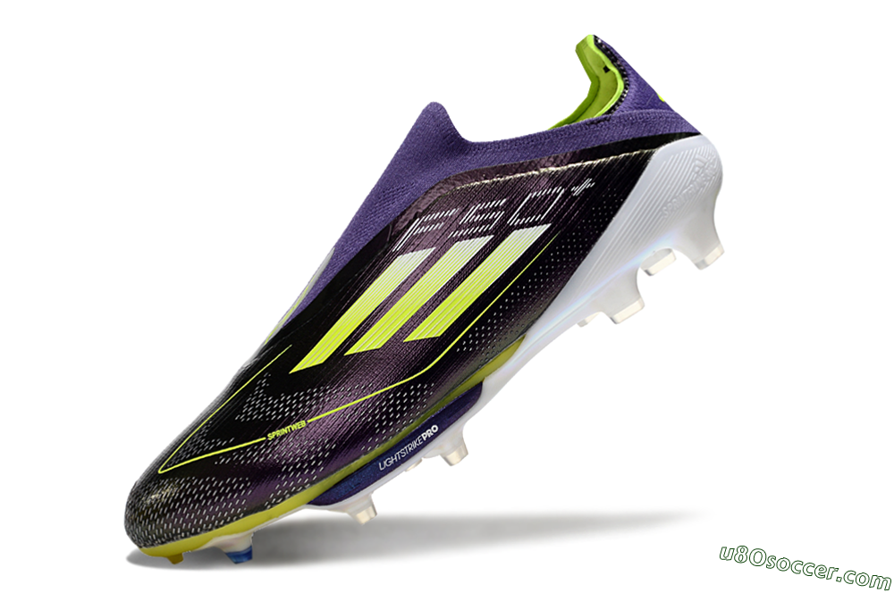 Adidas F50+ Lightstrike Pro FG Firm Ground Soccer Cleats - Purple/Yellow/Blue 5