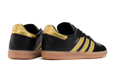 Adidas Samba Messi Indoor IC Indoor & Futsal Soccer Shoes - Black/Gold/Brown