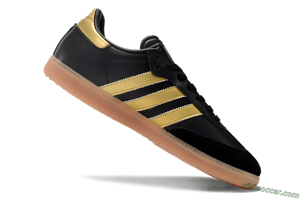 Adidas Samba Messi Indoor IC Indoor & Futsal Soccer Shoes - Black/Gold/Brown 4