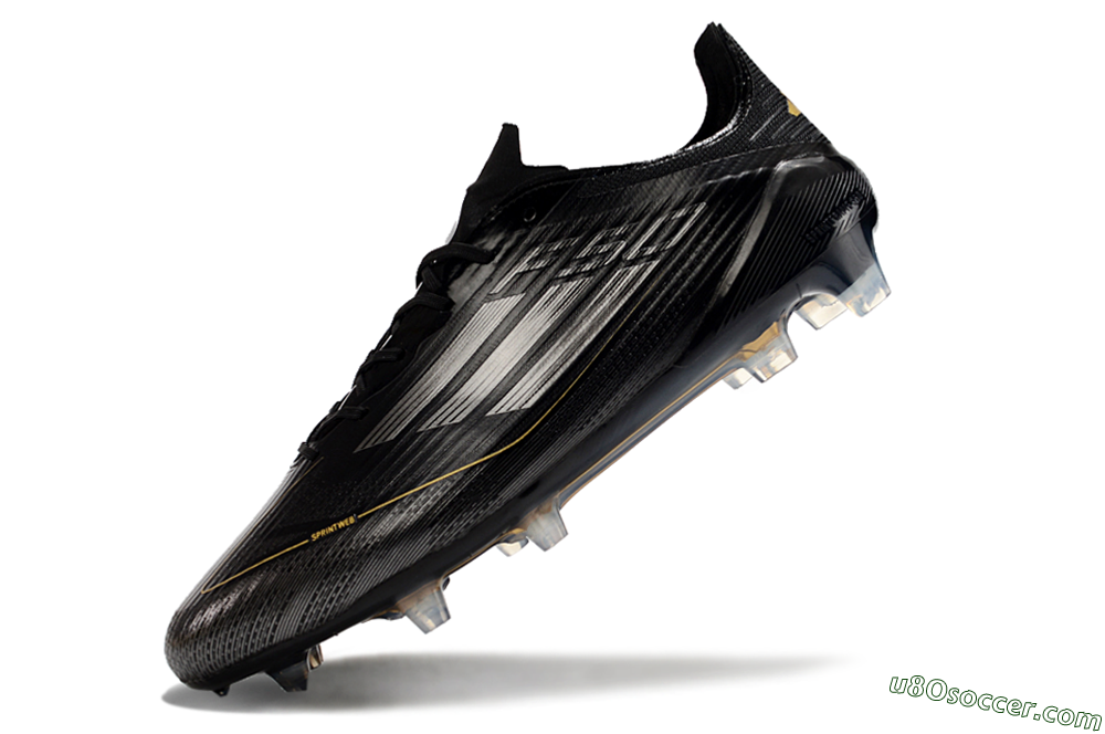 Adidas F50 Elite FG Firm Ground Soccer Cleats - Black/Silver/Gold 5
