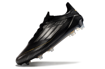 Adidas F50 Elite FG Firm Ground Soccer Cleats - Black/Silver/Gold