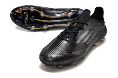Adidas F50 Elite FG Firm Ground Soccer Cleats - Black/Silver/Gold