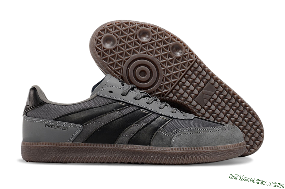 Adidas Predator 24 League Low IC Indoor & Futsal Soccer Shoes - Grey/Black/Brown 1