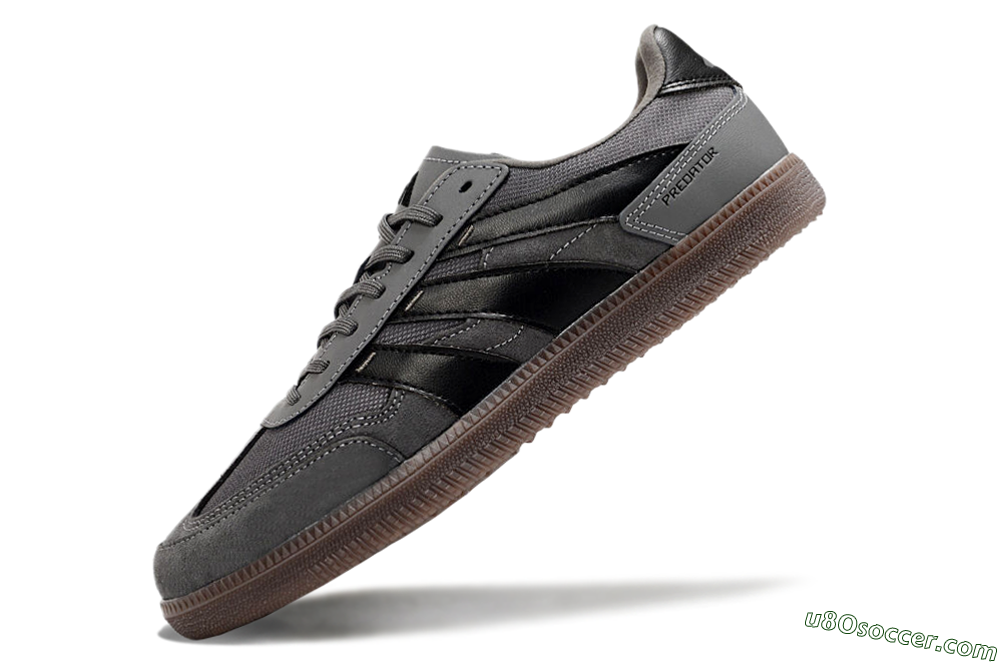 Adidas Predator 24 League Low IC Indoor & Futsal Soccer Shoes - Grey/Black/Brown 5