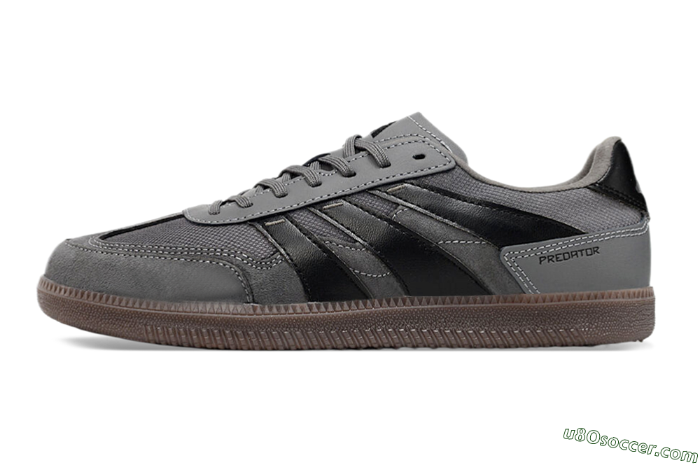 Adidas Predator 24 League Low IC Indoor & Futsal Soccer Shoes - Grey/Black/Brown 2