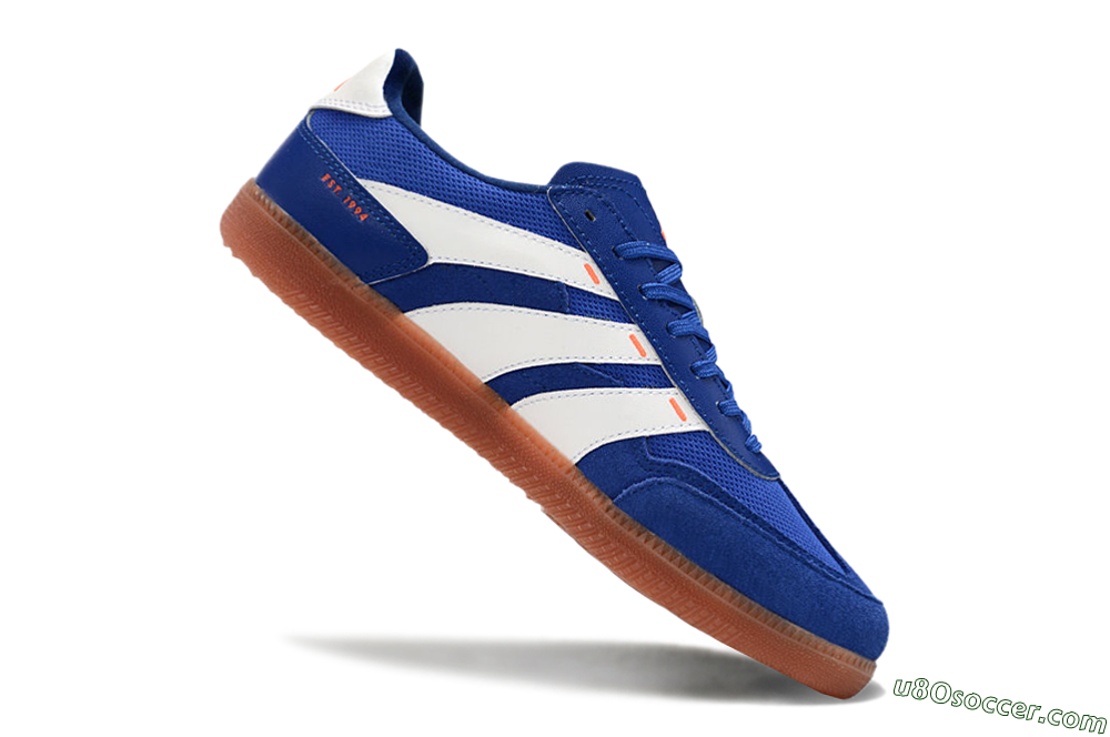 Adidas Predator 24 League Low IC Indoor & Futsal Soccer Shoes - Blue/White/Brown 4