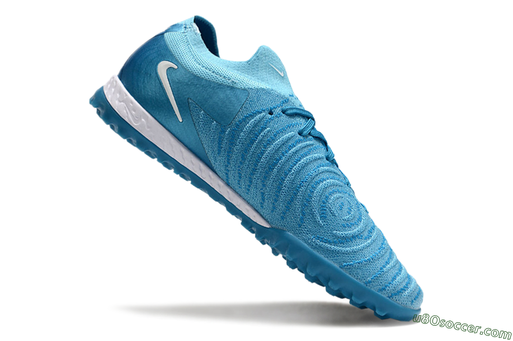 Nike Phantom GX 2 Elite TF Artificial Turf Soccer Shoes - Blue Fury/White 4
