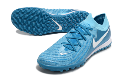 Nike Phantom GX 2 Elite TF Artificial Turf Soccer Shoes - Blue Fury/White