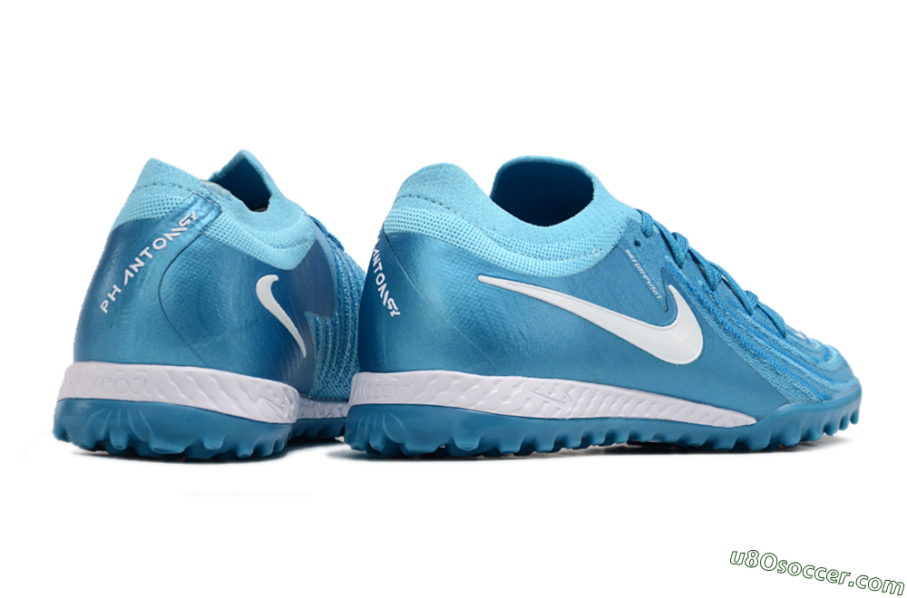 Nike Phantom GX 2 Elite TF Artificial Turf Soccer Shoes - Blue Fury/White 6