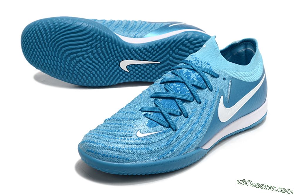 Nike Phantom GX 2 Elite IC Indoor & Futsal Soccer Shoes - Blue Fury/White 3